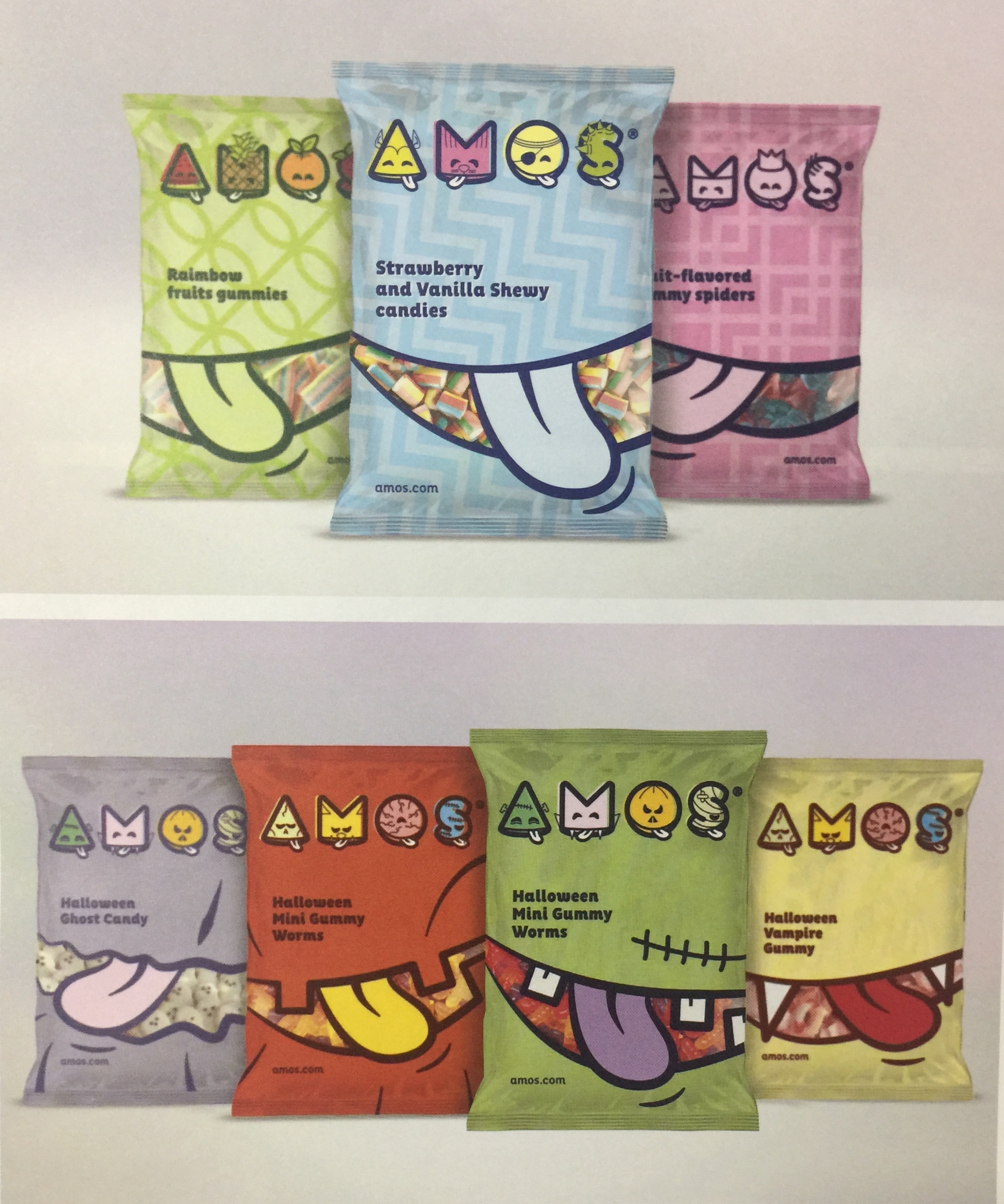 香港兒童創(chuàng)意糖果品牌Amos——食品插畫包裝設計